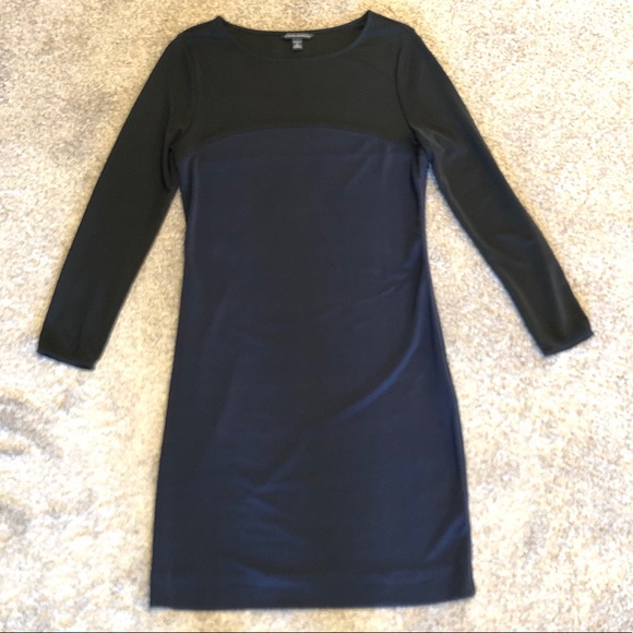 Banana Republic navy/black long sleeve dress - Picture 2 of 14